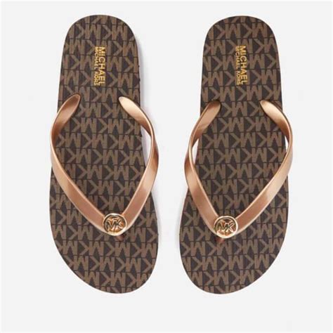 michael michael kors mk flip flop sandals|Michael Kors flip flops marshalls.